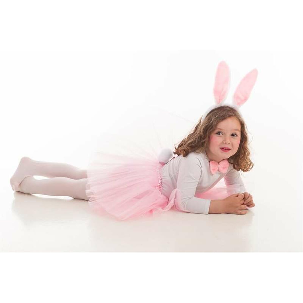 Kostume til børn Tutu Pink Lyserød Bunny 4 Dele
